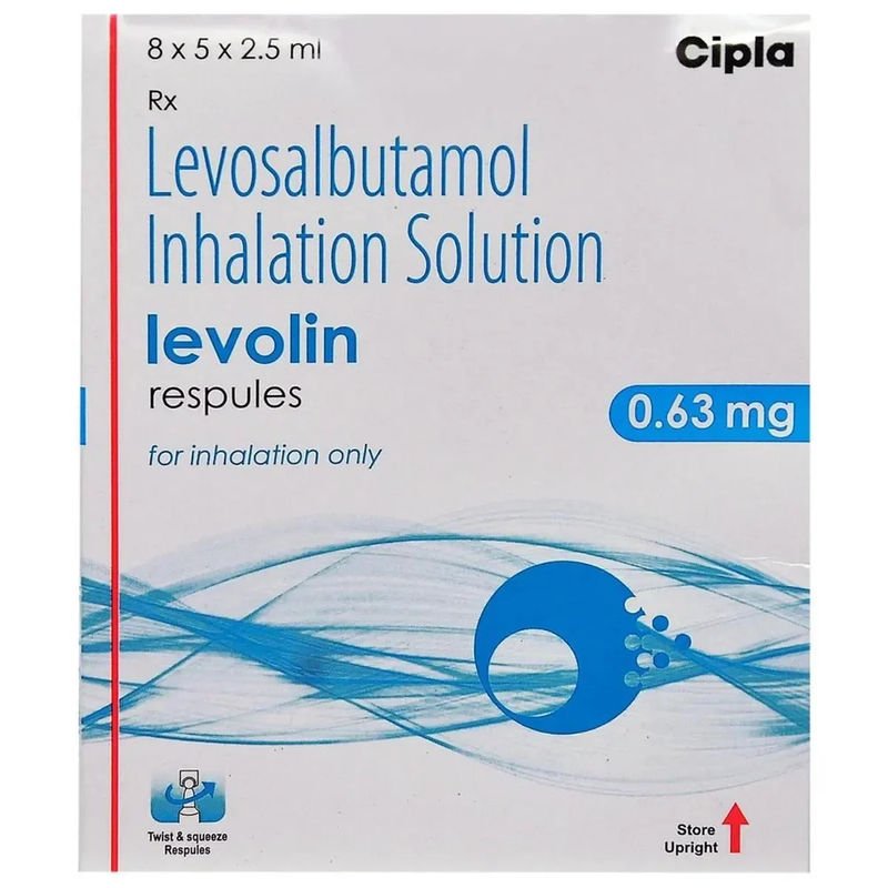 Levolin 0.63mg Respules 2.5ml Pack of 6