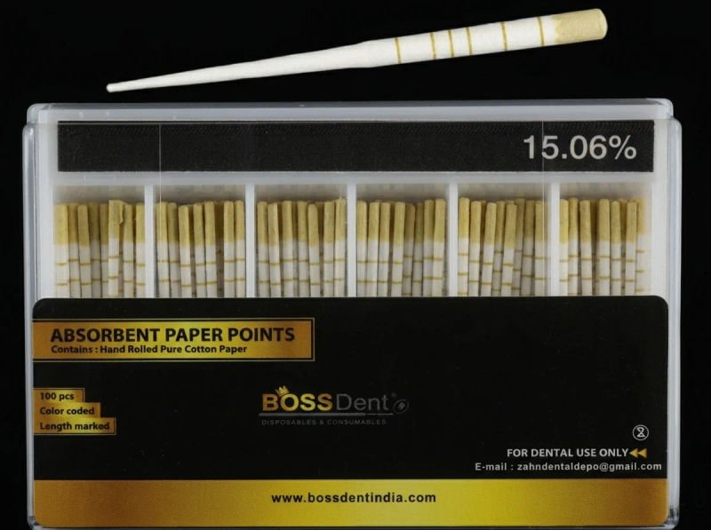 Bossdent Paper Point - 15.06% Pack Of 100