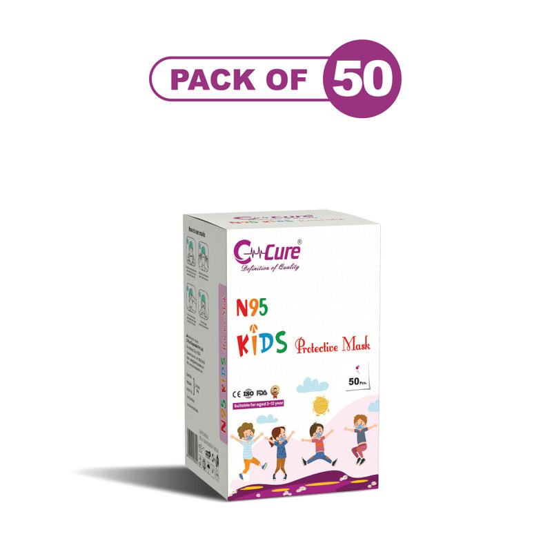 C cure n95 kids protective face mask age 2 10 yrs mixed color pack of 50 pcs 03 09 2025 c85d6a8d 1 - SkyMedIdent