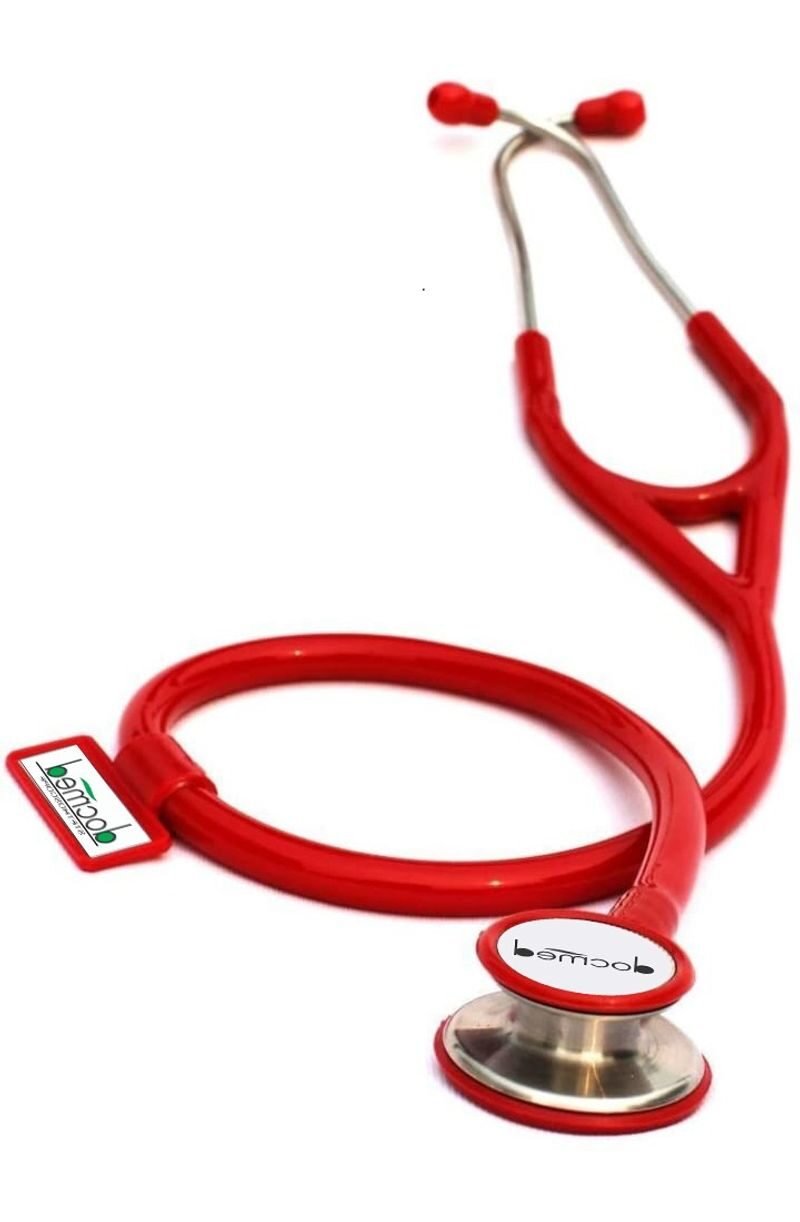 C2b6fec7c7384bea8 2 docmed Dual Head Stethoscope Cardiology DM 18 Red - SkyMedIdent