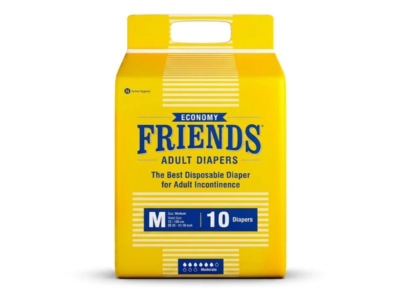 Friends economy adult diaper tape medium pack of 10 23 06 2026 d264d288 - SkyMedIdent