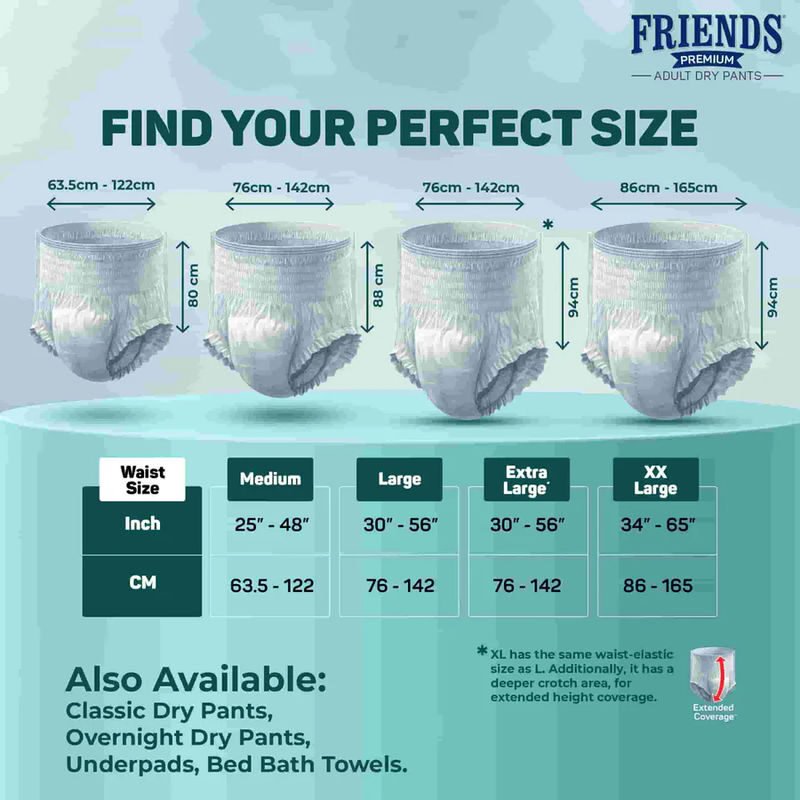 Friends premium adult diaper dry pants xl pack of 10 20 02 2025 5788741d - SkyMedIdent