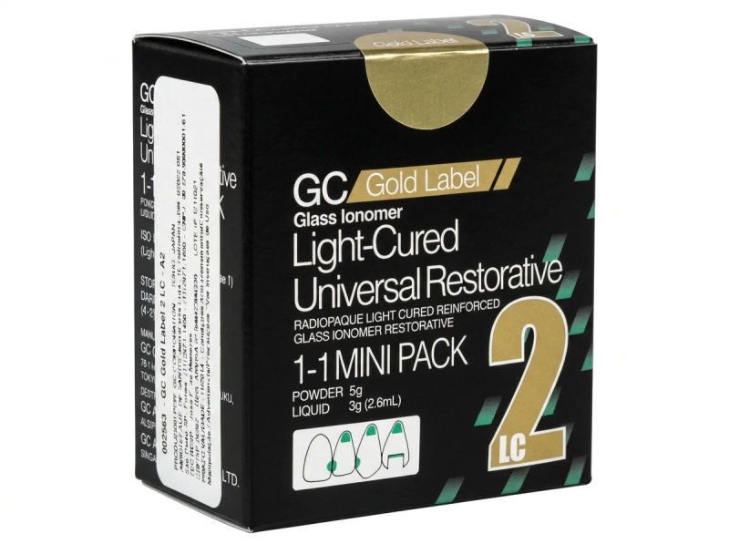 GC Gold Label 2 LC / Fuji II LC (Powder-Liquid) Restorative GIC - Mini Pack A2
