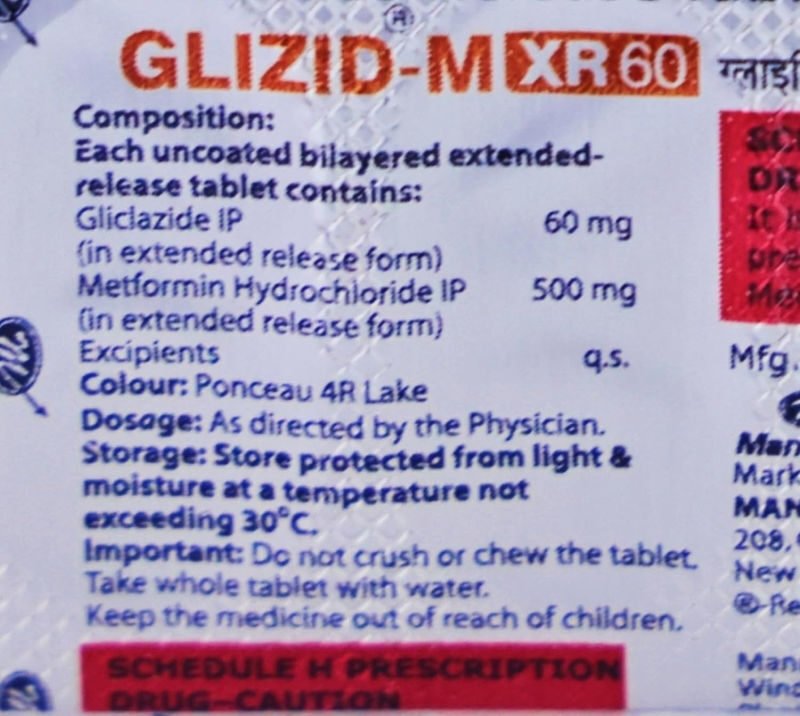 Glizid m xr 60mg tablet 10s 06 05 2026 c4775ad9 - SkyMedIdent