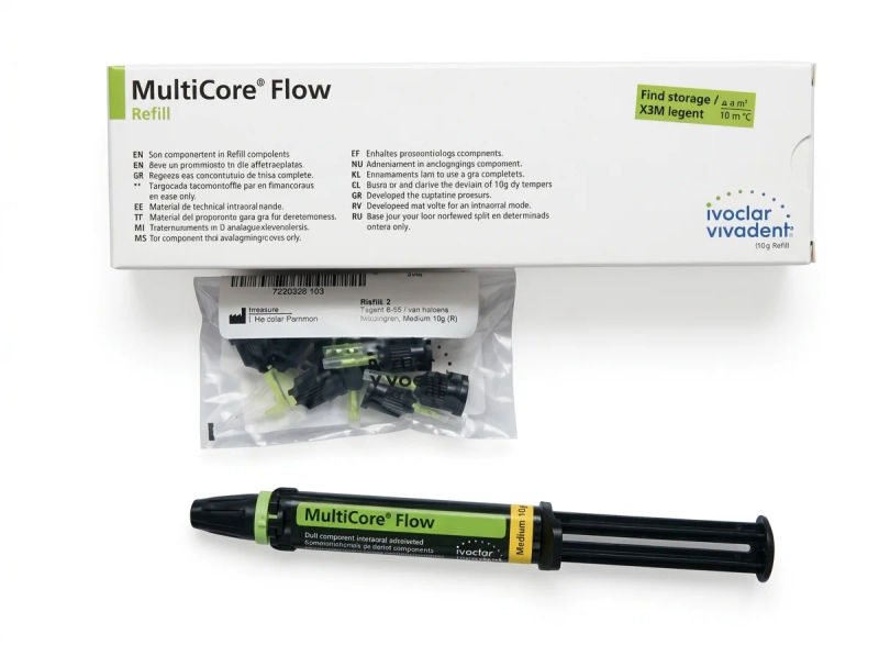 Ivoclar vivadent multicore flow core build up material automix syringe medium 10g 23 03 iGK1AKX - SkyMedIdent