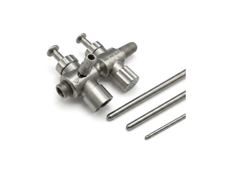 Laparomed trumpet valve suction irrigation with cannula set of 3 dia 5mm length 30cm lm 7dTtdiq - SkyMedIdent