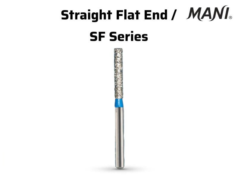 Mani Straight Fissure (SF) Series Regular Shank Diamond Burs - Standard (Blue) SO-21