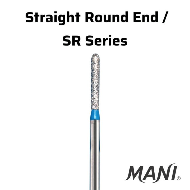 Mani straight round end sr series regular shank diamond burs standard blue sr 13 06 04 N30BNCK 1 - SkyMedIdent