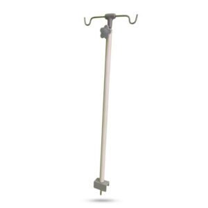 mb+ Bed Attached Folding Iv Stand ( Powder Coated With S.S. 202 Rod ) (PS381)