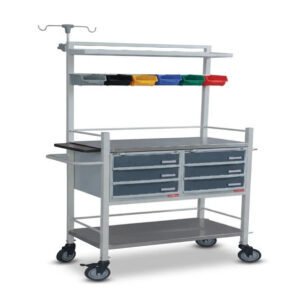 Mb crashcart trolley powder coated frame with ss 202 top ps441 07 04 2026 4677f9e0 - SkyMedIdent
