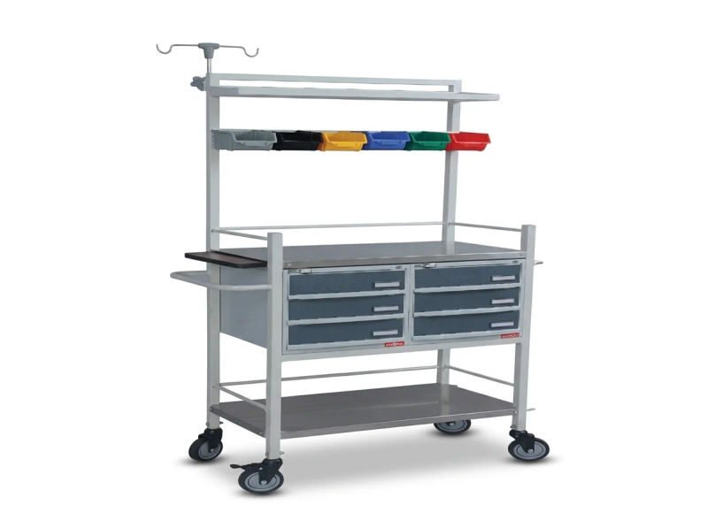 Mb crashcart trolley powder coated frame with ss 202 top ps441 07 04 2026 4677f9e0 - SkyMedIdent