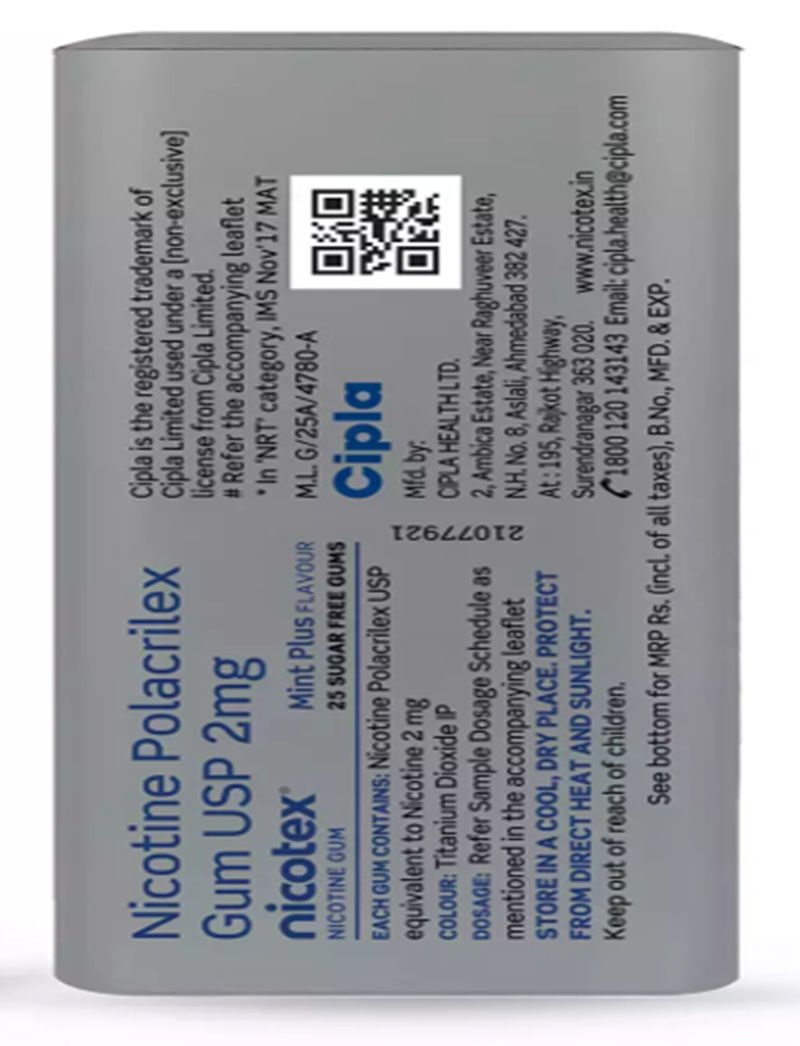 Nicotex 2mg gum 40s 10 06 2025 077150a5 - SkyMedIdent