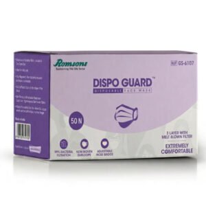Romsons dispo guard non woven ear loop face mask pack of 50 gs 6107 09 04 2026 521d54bf - SkyMedIdent