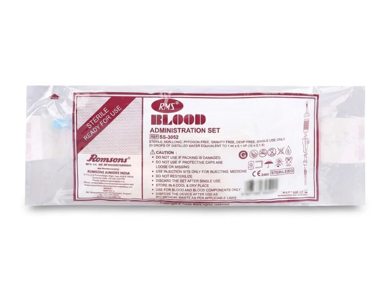 Romsons rms blood administration set pack of 25 ss 3052 20 06 2026 62042d06 - SkyMedIdent