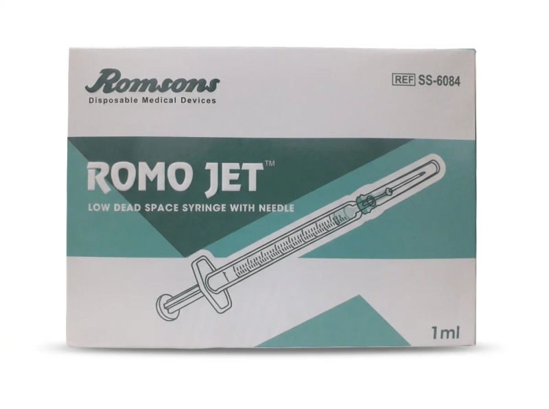 Romsons romo jet 1ml syringe with needle 26g x 05inch pack of 100 ss 6084 23 03 2026 75b11606 - SkyMedIdent