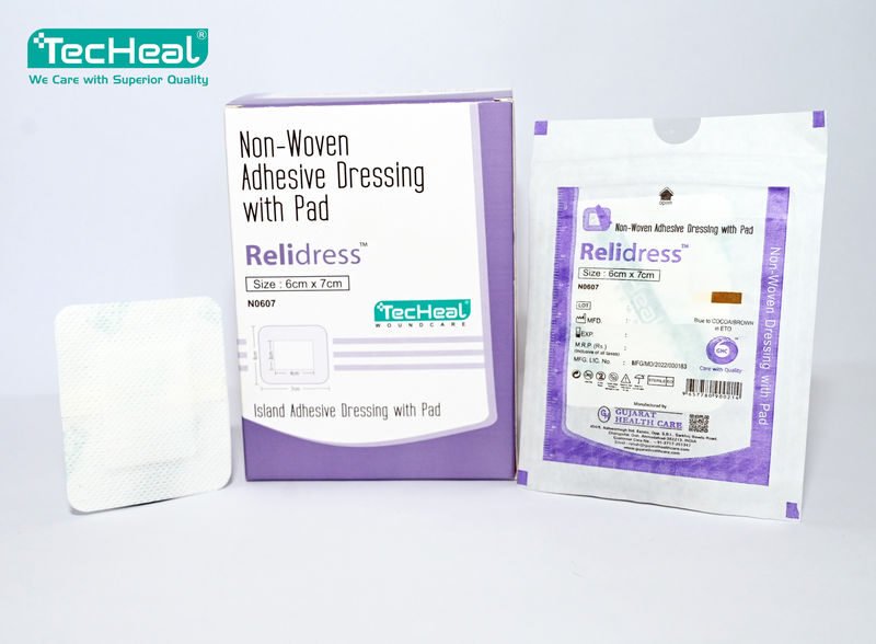 Techeal relidress non woven adhesive dressing with pad 6cm x 7cm pack of 50 15 06 2026 9d8c3ae6 - SkyMedIdent