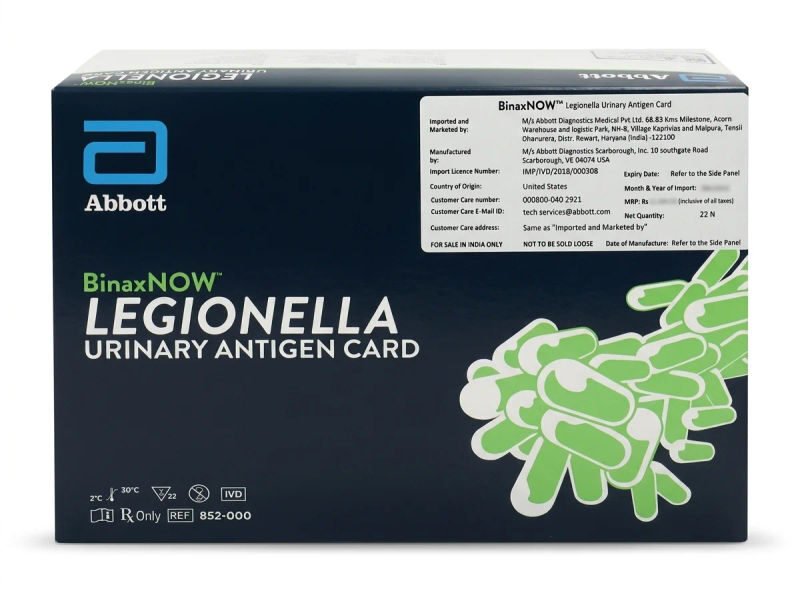 Abbott binaxnow legionella urinary antigen rapid card pack of 22 tests 20 03 2026 a3fc4bcd - SkyMedIdent