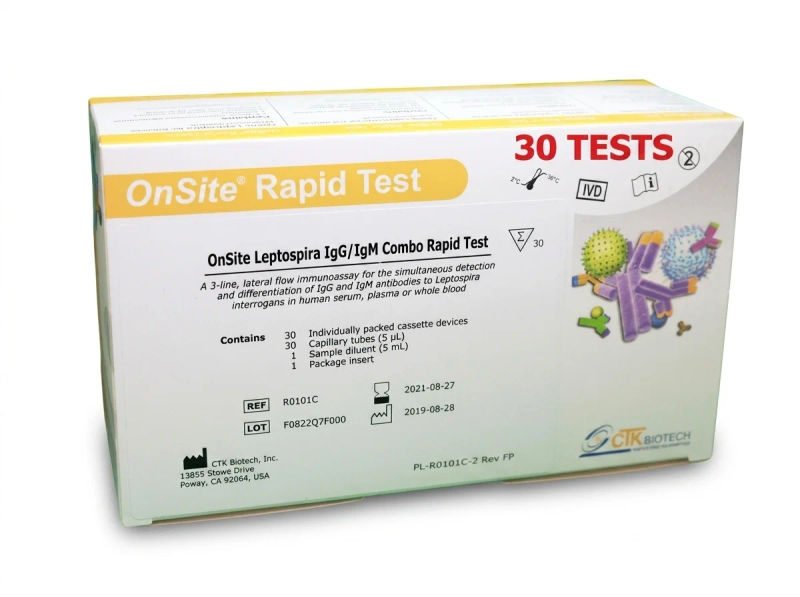 Athenese IgG/IgM Combo Leptospira rapid card - 30 Tests