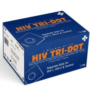J. Mitra HIV Tri-Dot Rapid Card – Pack of 100
