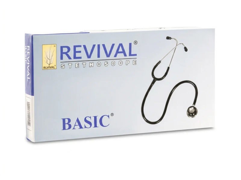 Revival Basic Stethoscope - Black (In-Rv-Bs-Ai-01-Blk)